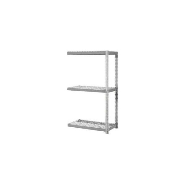 Global Equipment Expandable Add-On Rack 96x36x84 3 Level Wire Deck 800 lb. Cap Per Level GRY 716454 - main